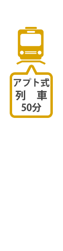 移動：アプト式列車約50分